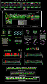 小区道路绿化设计施工图