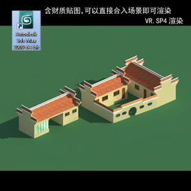 中式建筑 中式多层 中式别墅