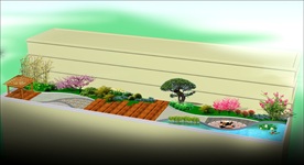 屋顶花园绿化效果图