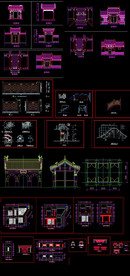中式建筑大门图纸