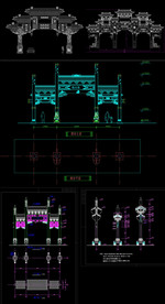 入口门楼建筑施工图
