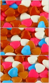 4K彩色心形糖果
