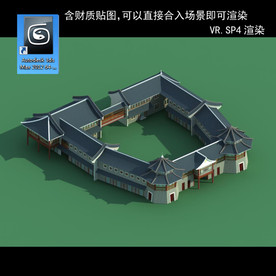 中式建筑 中式多层