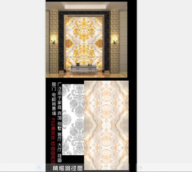 高清大理石纹石材欧式玄关背景墙