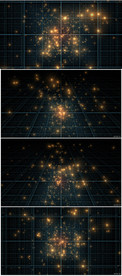 网格数据连接金色光点互联网背景