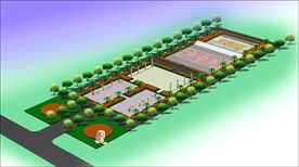 活动广场绿化效果图