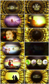 金色粒子圆圈颁奖图文展示