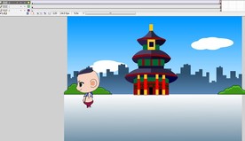 小破孩走路经过天坛5秒动画