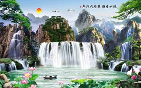 山水壁画背景墙