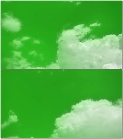 绿布抠像云层飘动