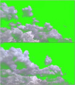 绿幕抠像云层飘动