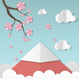 梅花山脉剪纸背景墙