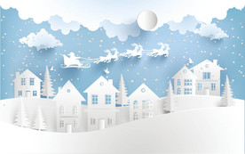 剪纸立体背景墙