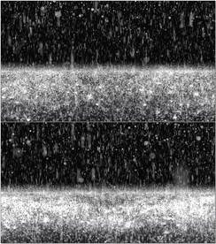 雨水落下地面水花溅射