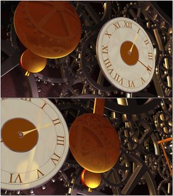 时间空间钟表齿轮钟摆