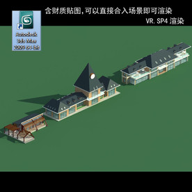 建筑模型图 效果图 多层建筑