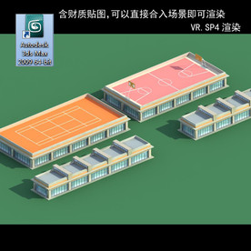 建筑模型图 效果图 多层建筑