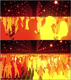 酒吧狂欢人物跳舞剪影