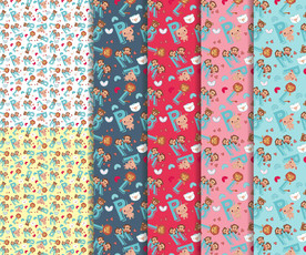 卡通 矢量 无缝印花