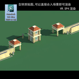 门卫室 门卫模型 厂区门卫