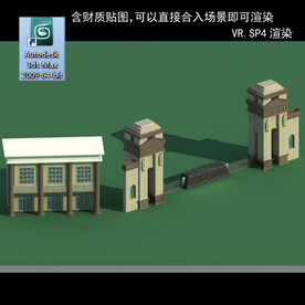 门卫室 门卫模型 厂区门卫