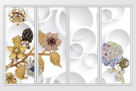 珠宝金叶子树移门