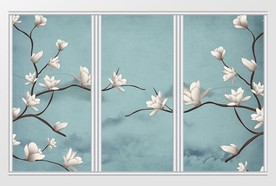 新中式玉兰花移门