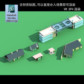 门卫室 门卫模型 厂区门卫