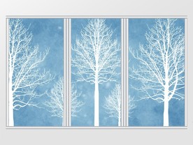 北欧小清新风格简约树枝移门