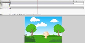 树林里奔跑而过的小猪6秒