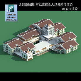 办公建筑 办公公建 建筑模型图