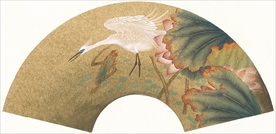 扇面线描 扇面白描 扇面素描