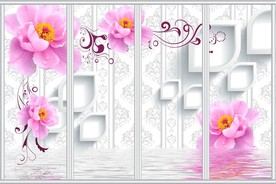 3D梦幻花卉移门