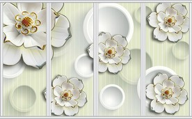 3D陶瓷花朵移门