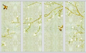 欧式玉石花鸟移门