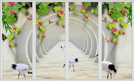 绿色花藤3D移门