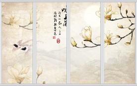 咏玉兰中式古典移门