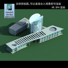 写字楼 现代办公楼 建筑模型图