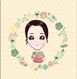 Q版人物头像 卡通人物 蛋糕