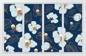 现代简约珠宝花朵移门