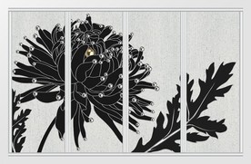 现代简约质感菊花移门