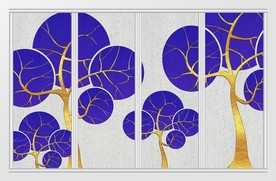 现代简约质感树木移门