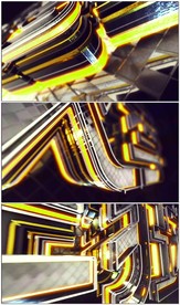 金色立体三维logo展示模板