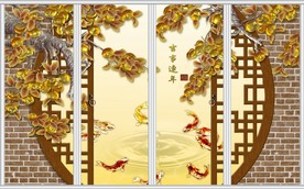 古典柿子树移门