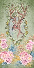 复古怀旧麋鹿花卉玄关