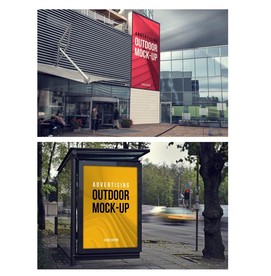 大型广告样机效果图