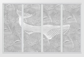 现代简约质感鲸鱼海浪移门