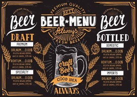 啤酒餐厅矢量菜单设计
