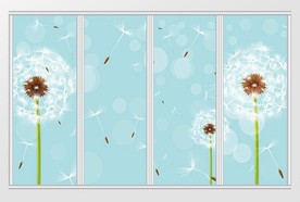 现代简约蒲公英移门