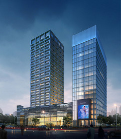 写字楼效果图夜景